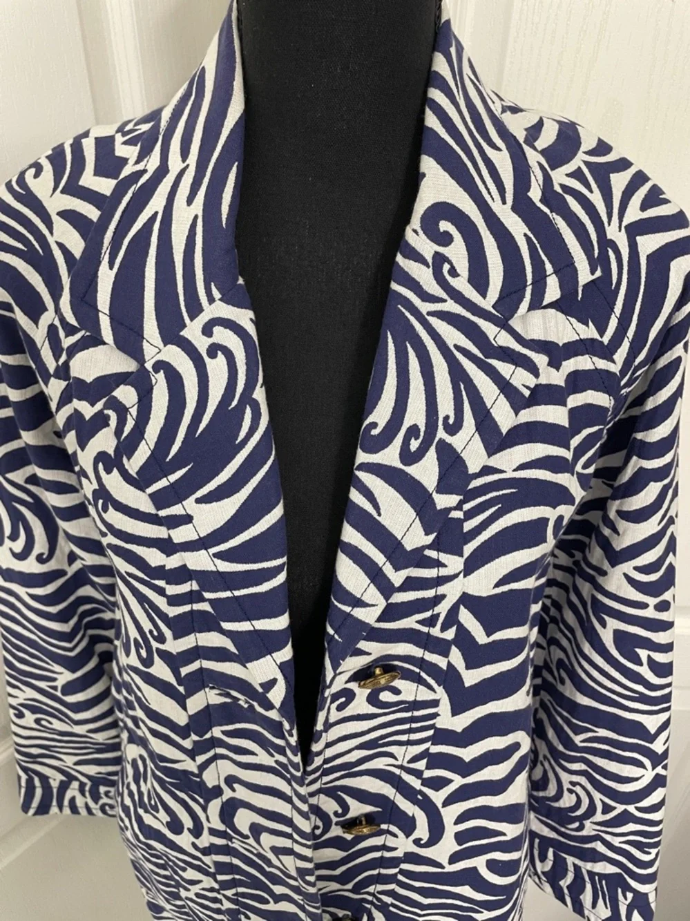 Lilly Pulitzer Dandy coat navy/white XS lightweight like new - Picture 4 of 12